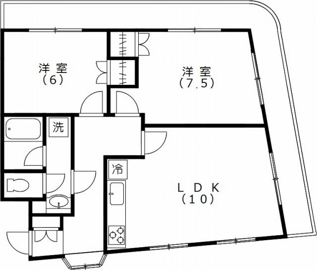 ラネージュ小石川(2LDK/3階)の間取り写真