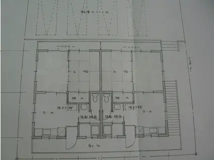 鹿児島県鹿児島市 2階建 築42年(2DK/2階)の間取り写真