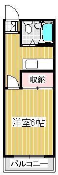 サンホワイティ(1K/2階)の間取り写真