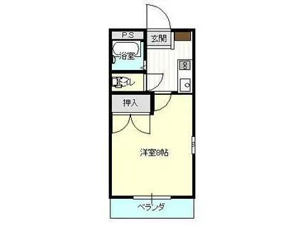 エメローズ井内(1K/1階)の間取り写真