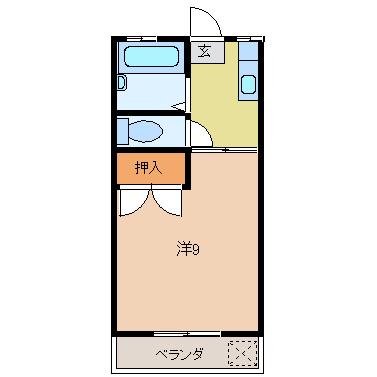 リッチハウス鈴木(1K/2階)の間取り写真