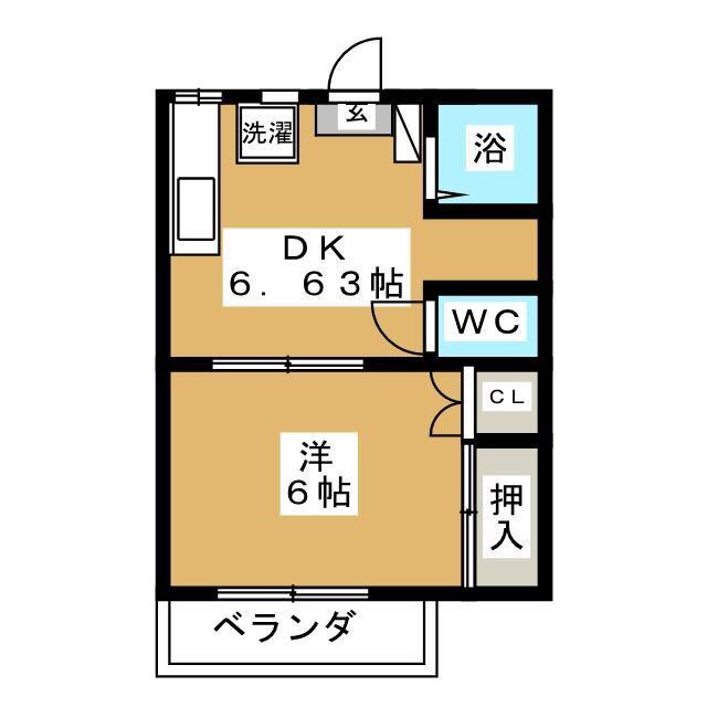 さつきコーポ(1DK/1階)の間取り写真