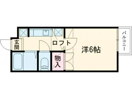 プリンセス桜ケ丘(1K/1階)の間取り写真