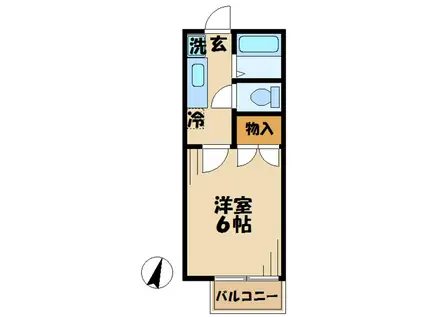 ハイツ相馬(1K/1階)の間取り写真