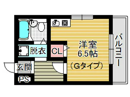 阪神本線 千船駅 徒歩5分 5階建 築32年(ワンルーム/4階)の間取り写真