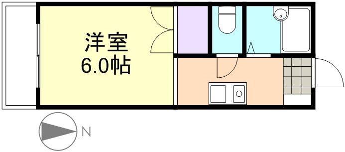 ピッコラ カーサ(1K/2階)の間取り写真