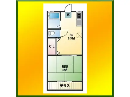 ハイツ渡辺(1DK/1階)の間取り写真