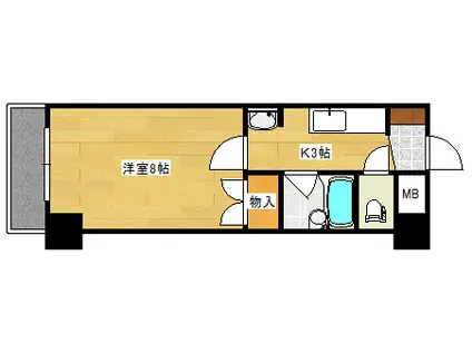 エスポアコーポIII(1K/3階)の間取り写真