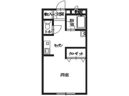 パレドール遠藤(1K/3階)の間取り写真
