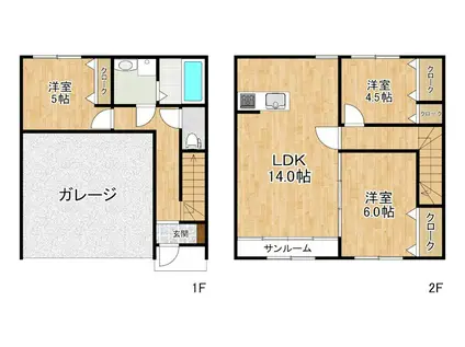 K-IDEAL久留米III(3LDK/1階)の間取り写真