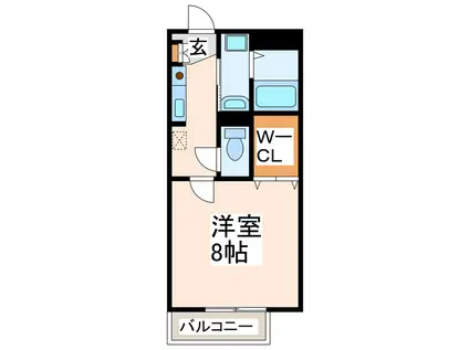 サンシャイン・アイ(1K/1階)の間取り写真