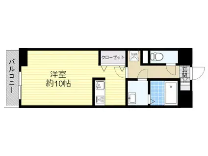 セントラルコート大分駅南(ワンルーム/6階)の間取り写真