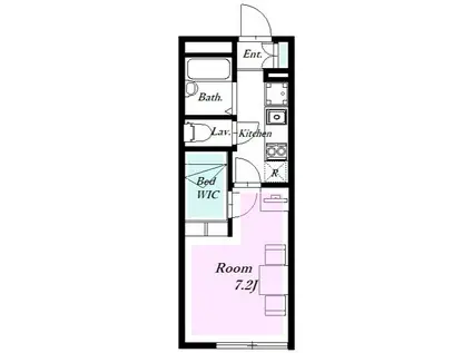 レオパレスアスリートII(1K/2階)の間取り写真