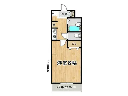 サンライズ佃(1K/5階)の間取り写真