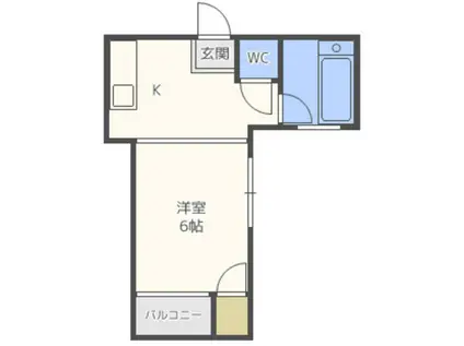オーリン4号ビル(1DK/2階)の間取り写真