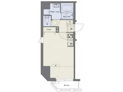 キャッスルパレス江戸川橋(ワンルーム/3階)の間取り写真