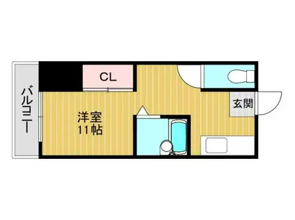 FERRAII番館(ワンルーム/4階)の間取り写真