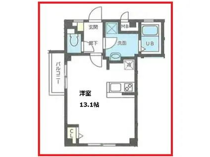 アーバネージュ墨田3丁目(ワンルーム/3階)の間取り写真