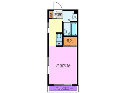 ベルシャトレ(ワンルーム/3階)の間取り写真