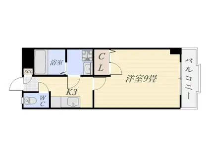 エクセレント武(1K/4階)の間取り写真