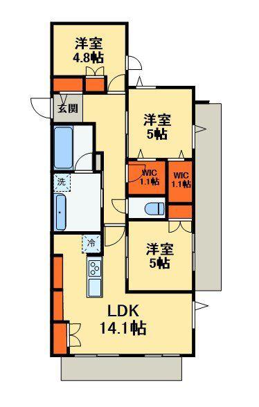 アレーズKASHIWANOHA(3LDK/3階)の間取り写真