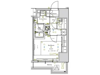 アークマーク浅草(1K/7階)の間取り写真
