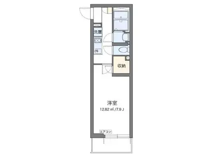 クレイノアレグリアスII(1K/1階)の間取り写真