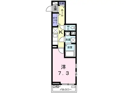 サンプラザ金剛(1K/2階)の間取り写真