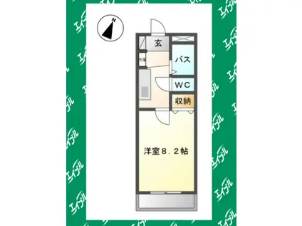 コーポルミナス(1K/2階)の間取り写真