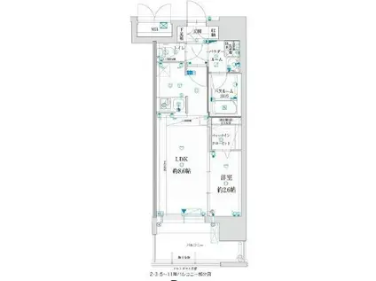 グランフォーレ博多駅東スタイル(1LDK/7階)の間取り写真