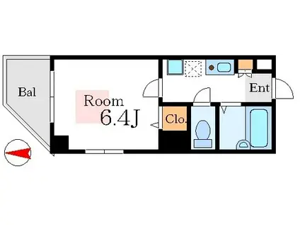 I・K・M DE PLIMAVERA(1K/6階)の間取り写真