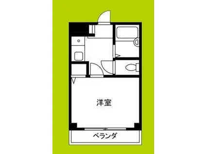 エルグリーンミキ(1K/2階)の間取り写真