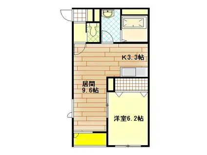 神楽4・12 エコワンハウス(1LDK/1階)の間取り写真