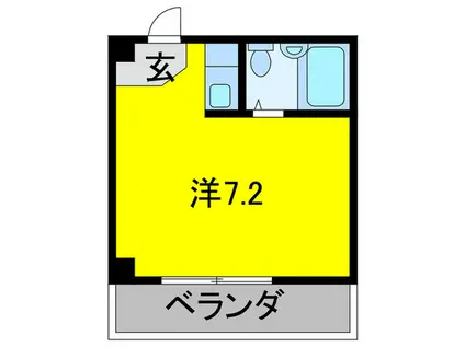 丸栄マンション聖天下(ワンルーム/5階)の間取り写真