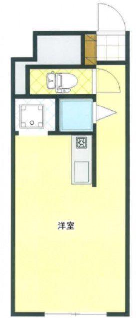 パールマンション万代橋(ワンルーム/5階)の間取り写真