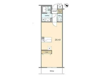 ブレス北新宿(ワンルーム/3階)の間取り写真