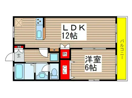 フレグランス大塚(1LDK/2階)の間取り写真