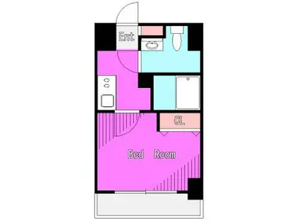 ヴェルステージ所沢(1K/12階)の間取り写真