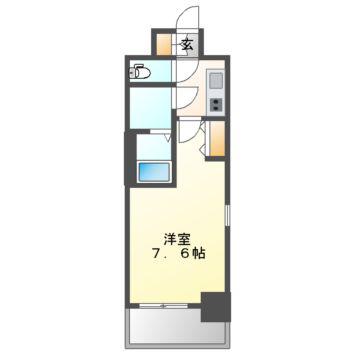 メイクス新栄(1K/10階)の間取り写真