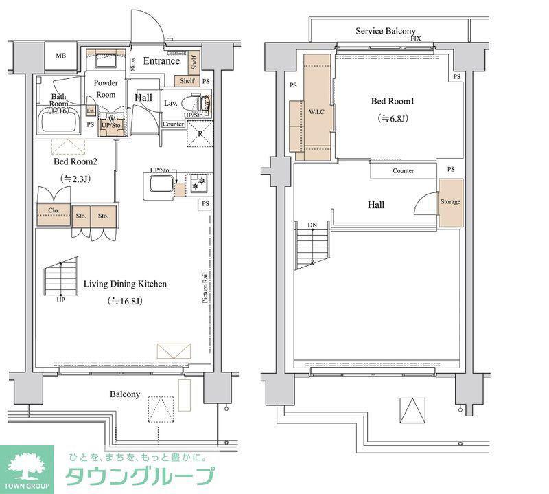 ブランシエスタ西馬込(2LDK/6階)の間取り写真