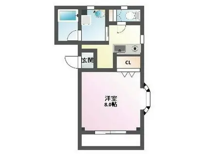 YS青山(1K/3階)の間取り写真