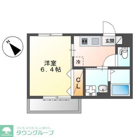 A.C.GRANDAGE(1K/2階)の間取り写真