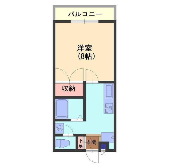 ロワ・黒崎(1K/3階)の間取り写真