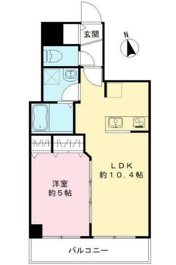 レピュア西葛西レジデンス(1LDK/2階)の間取り写真