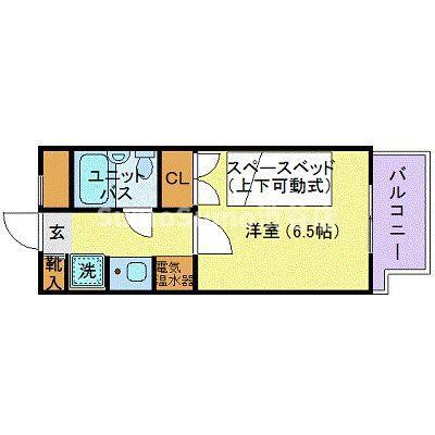 マリオン代々木公園(1K/1階)の間取り写真