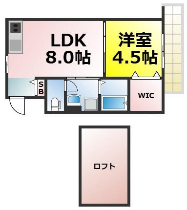 グレイス泉尾(1LDK/2階)の間取り写真