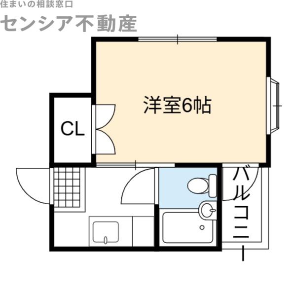 リバティー中央(1K/5階)の間取り写真