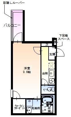 フジパレス鳳駅西3番館(1K/1階)の間取り写真