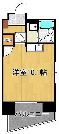 シティハイツ中津口(ワンルーム/6階)の間取り写真