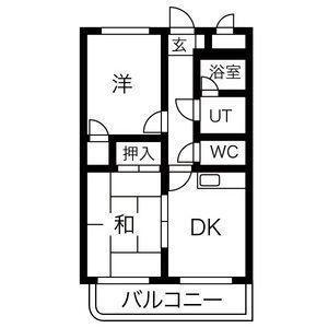 COLINA(2DK/3階)の間取り写真